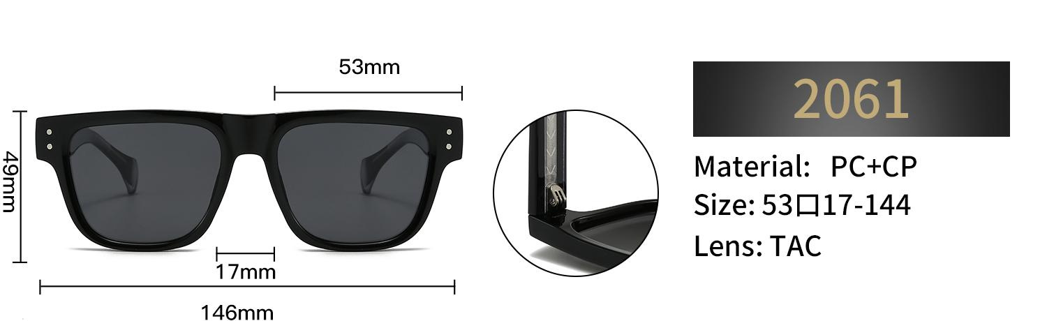 Polarized Rectangular Sunglasses – 2061 - Image 2