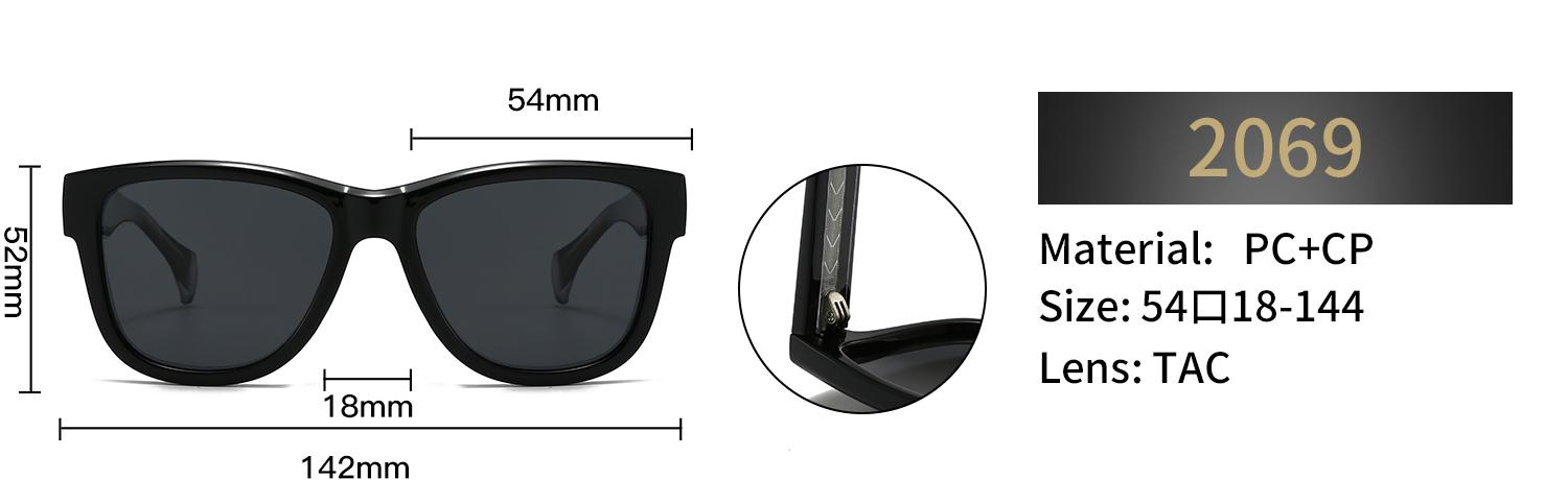 Polarized Square Sunglasses – 2069 - Image 2