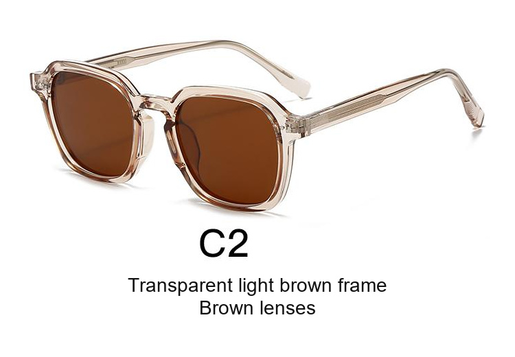 2071 — C2: Transparent light brown frame / Brown lenses