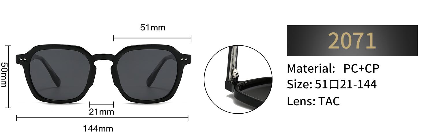 Polarized Round Sunglasses – 2071 - Image 2