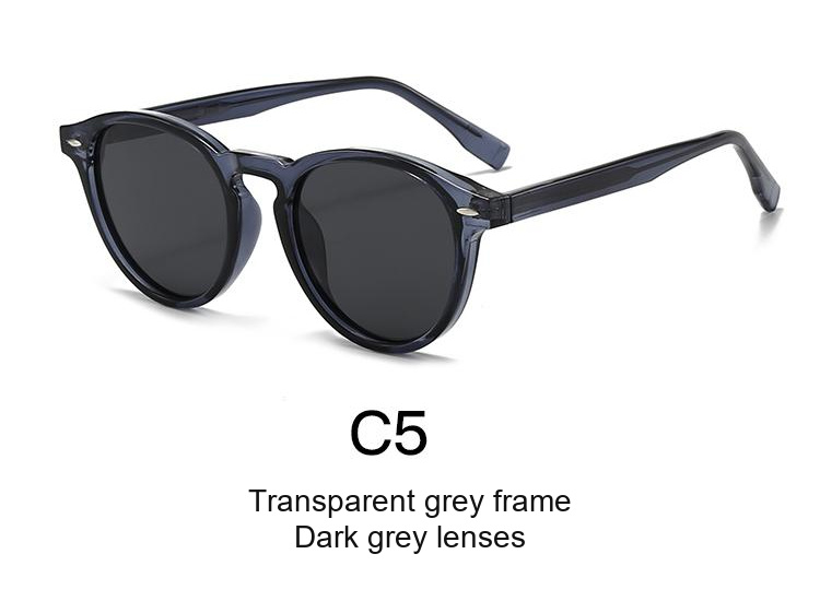 2073 — C5: Transparent grey frame / Dark grey lenses