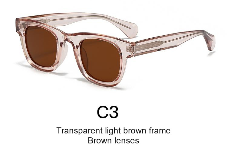 2075 — C3: Transparent light brown frame / Brown lenses