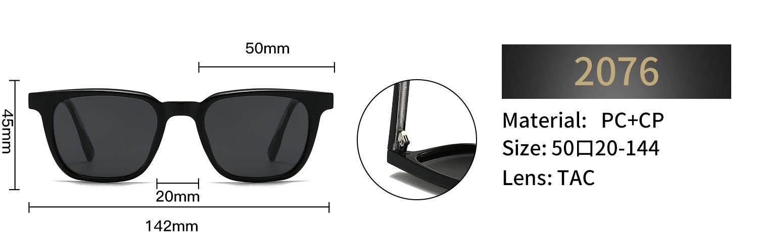 Polarized Rectangular Sunglasses – 2076 - Image 2