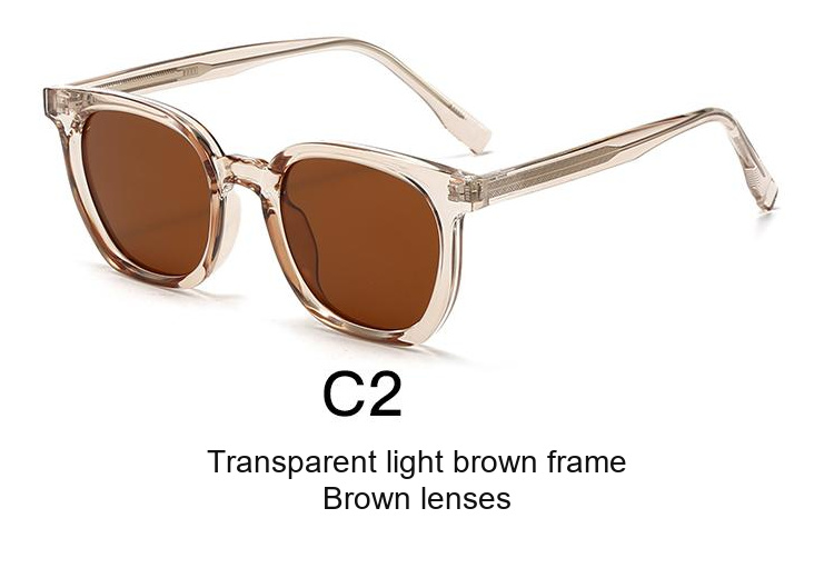 2081 — C2: Transparent light brown frame / Brown lenses
