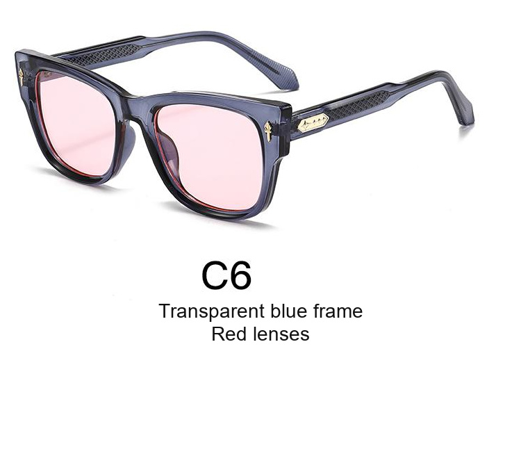 2335 — C6: Transparent blue frame / Red lenses