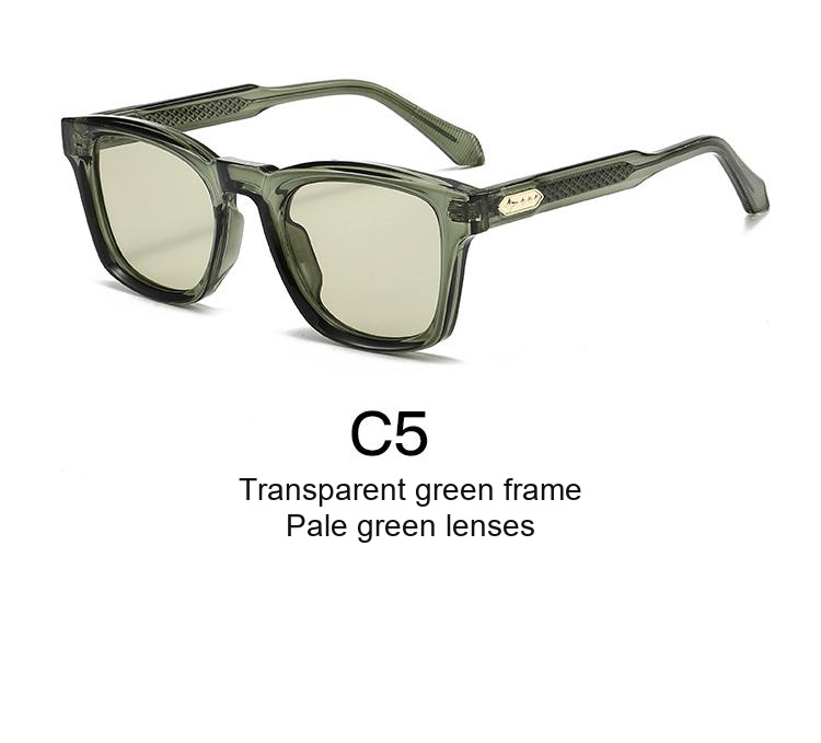 2338 — C5: Transparent green frame / Pale green lenses