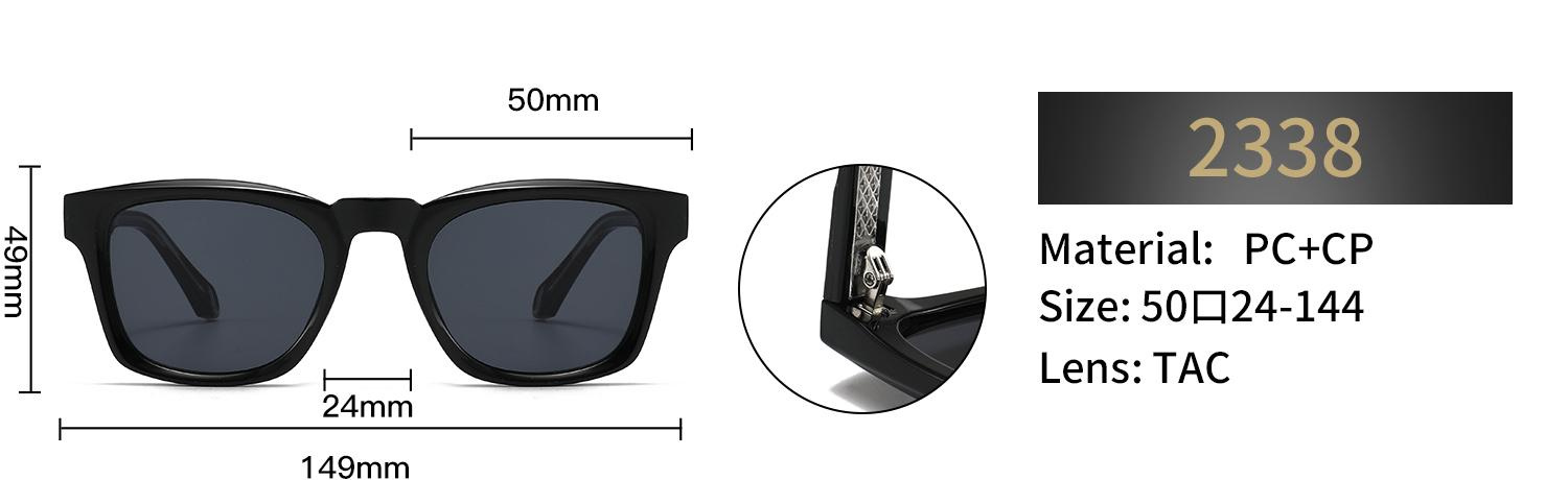 Polarized Rectangular Sunglasses – 2338 - Image 2