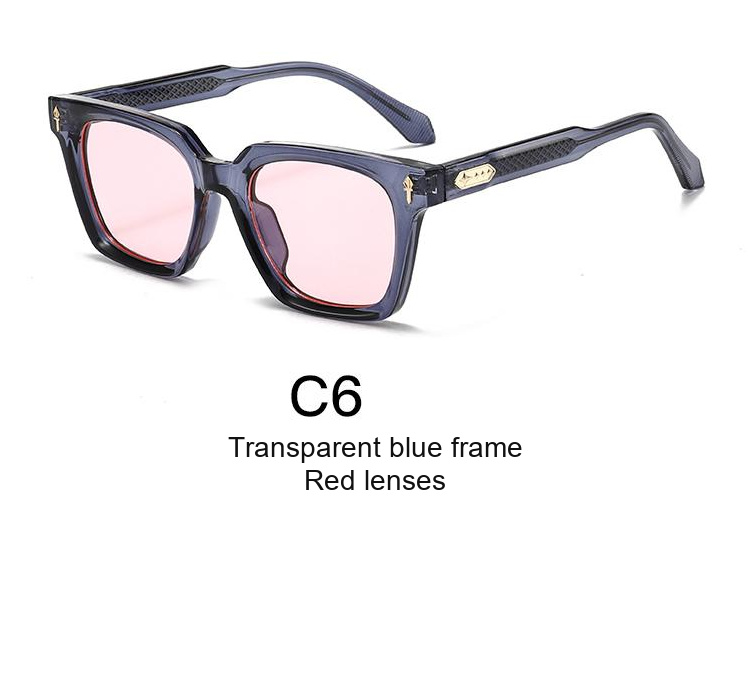 2339 — C6: Transparent blue frame / Red lenses