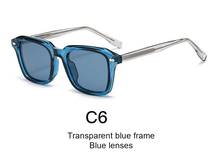 2340 — C6: Transparent blue frame / Blue lenses