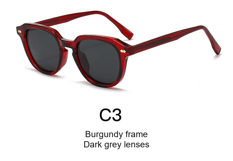 2341 — C3: Burgundy frame / Dark grey lenses