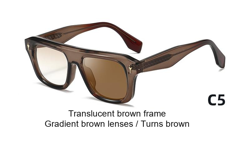 2342 — C5: Translucent brown frame / Gradient brown lenses / darkens to Brown