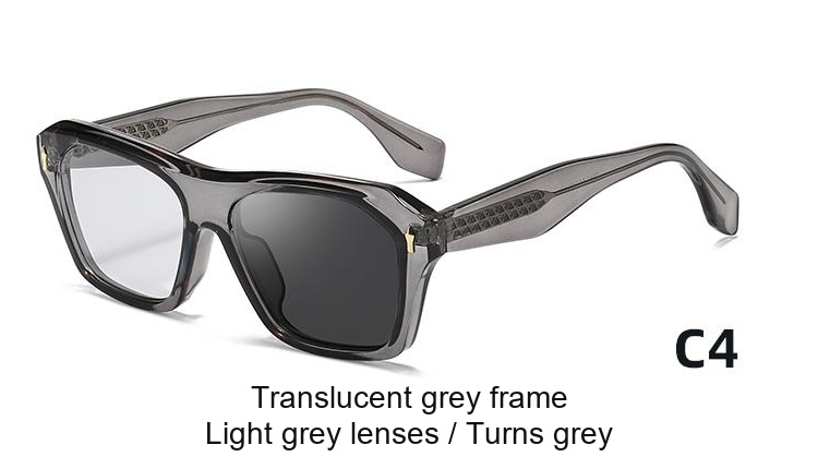 2344 — C4: Translucent grey frame / Light grey lenses / darkens to Grey