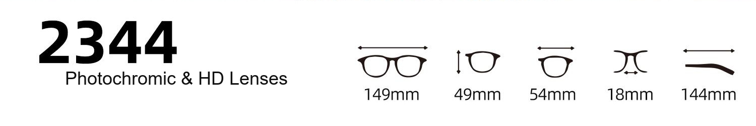 Photochromic Polarized Rectangular Sunglasses – 2344 - Image 2