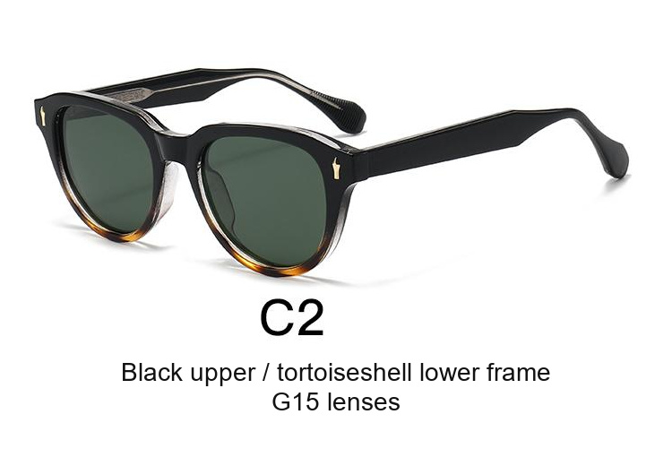 2345 — C2: Black upper / tortoiseshell lower frame / G15 lenses