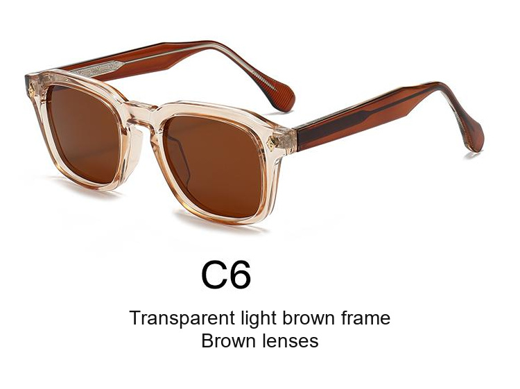 2347 — C6: Transparent light brown frame / Brown lenses