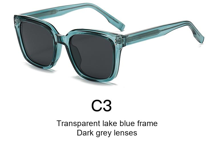 2348 — C3: Transparent lake blue frame / Dark grey lenses