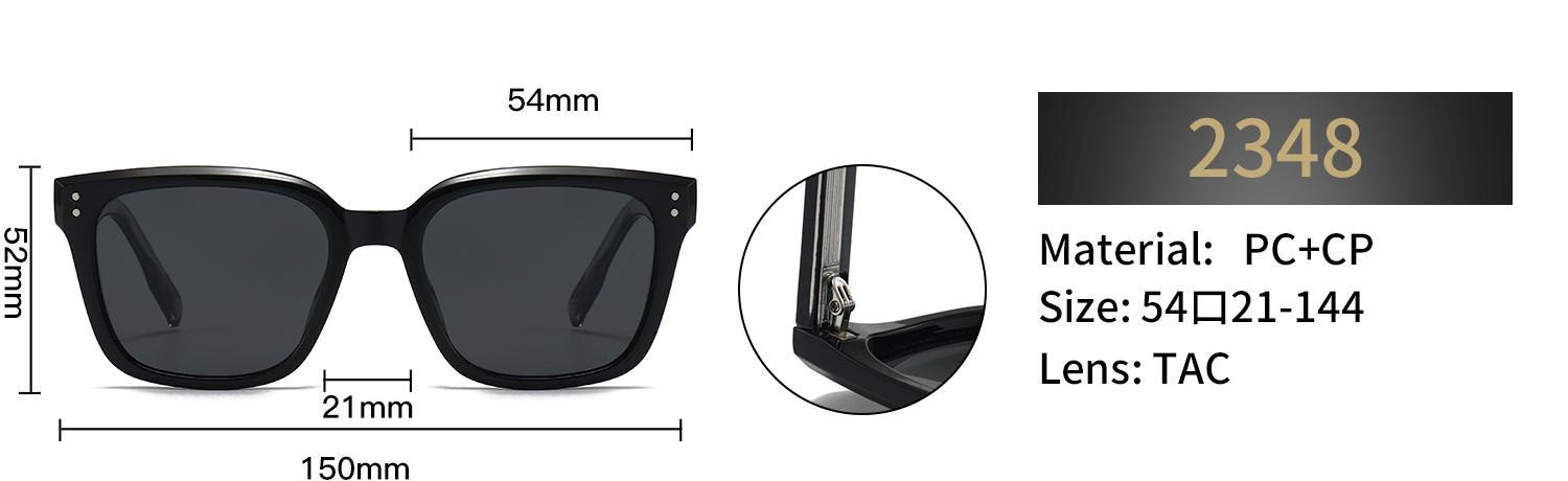 Polarized Square Sunglasses – 2348 - Image 2