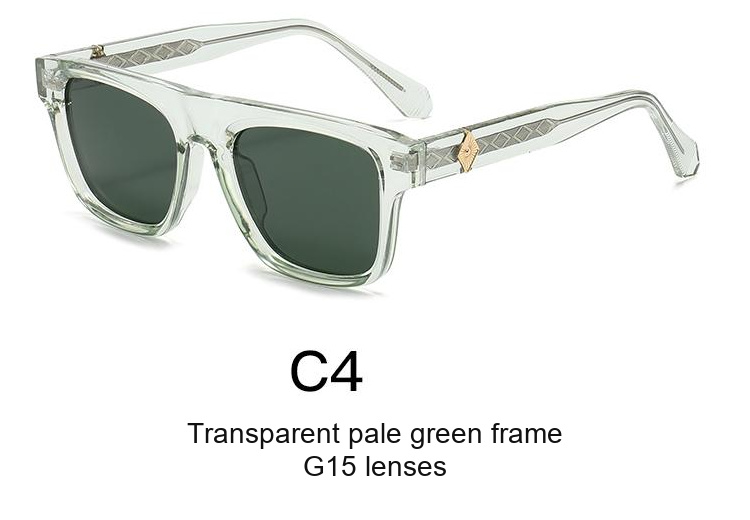 2350 — C4: Transparent pale green frame / G15 lenses