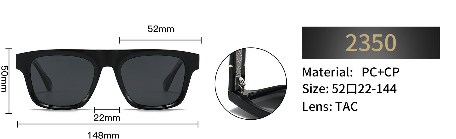 Polarized Rectangular Sunglasses – 2350 - Image 2
