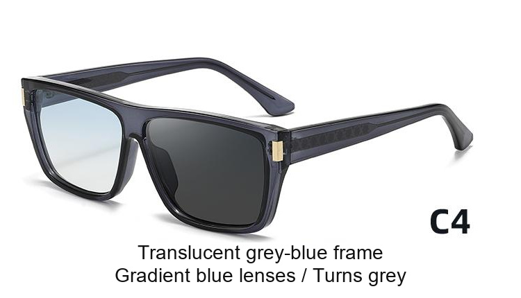 2352 — C4: Translucent grey-blue frame / Gradient blue lenses / darkens to Grey