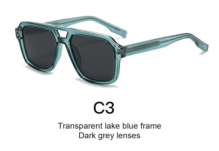 2353 — C3: Transparent lake blue frame / Dark grey lenses