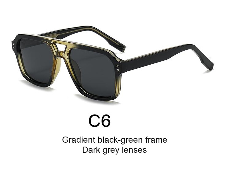 2353 — C6: Gradient black-green frame / Dark grey lenses