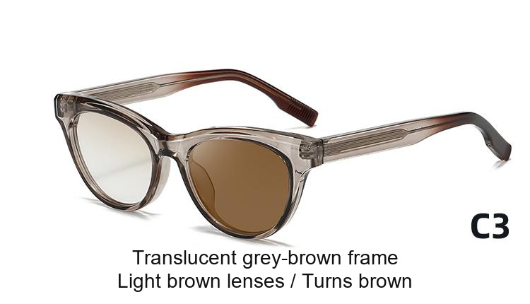 2355 — C3: Translucent grey-brown frame / Light brown lenses / darkens to Brown