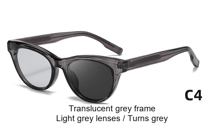 2355 — C4: Translucent grey frame / Light grey lenses / darkens to Grey