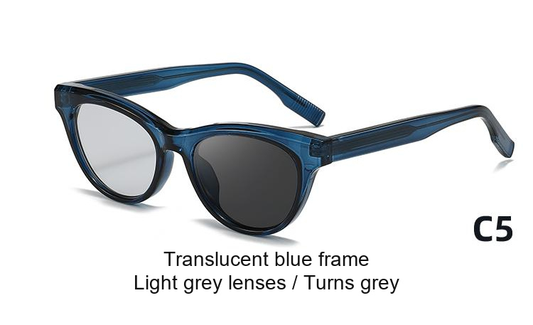2355 — C5: Translucent blue frame / Light grey lenses / darkens to Grey