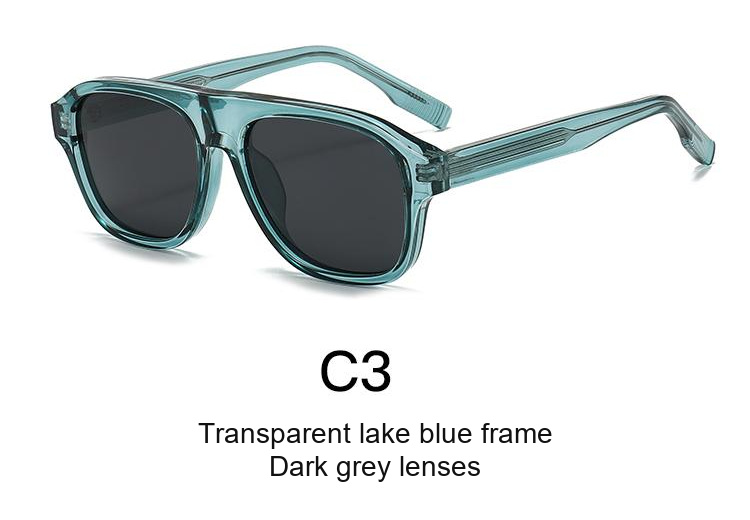 2357 — C3: Transparent lake blue frame / Dark grey lenses