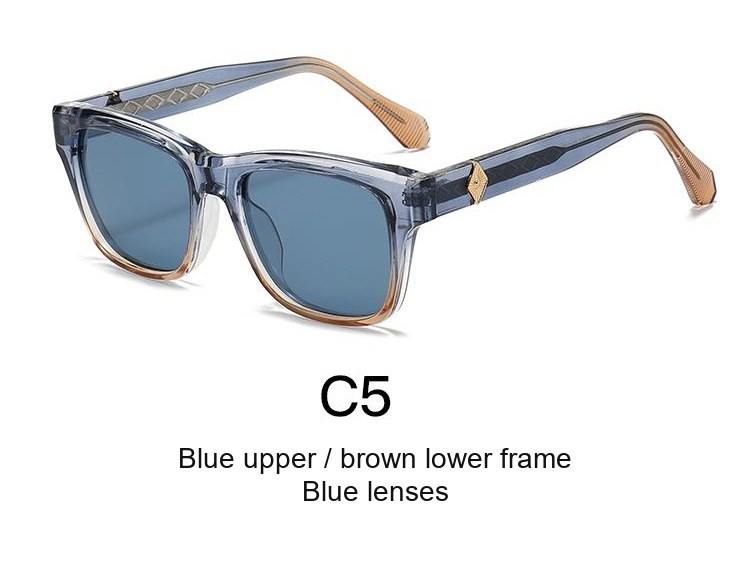2360 — C5: Blue upper / brown lower frame / Blue lenses