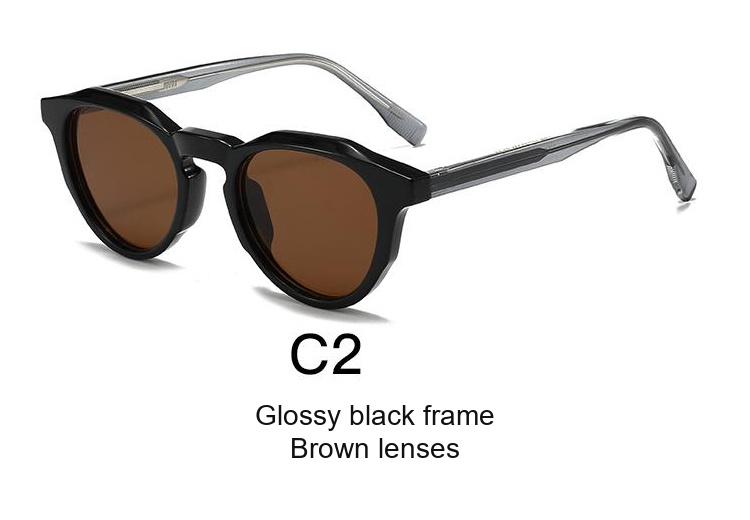 2364 — C2: Glossy black frame / Brown lenses