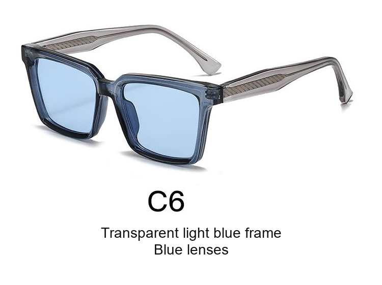 2366 — C6: Transparent light blue frame / Blue lenses