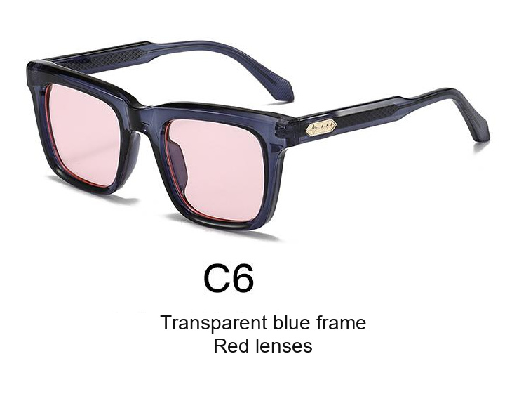 2367 — C6: Transparent blue frame / Red lenses