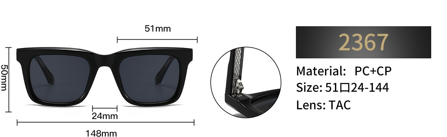 Polarized Rectangular Sunglasses – 2367 - Image 2