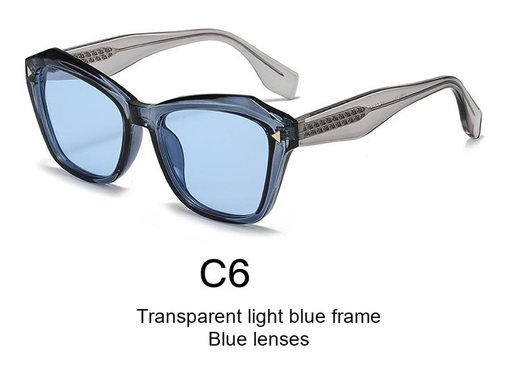 2369 — C6: Transparent light blue frame / Blue lenses