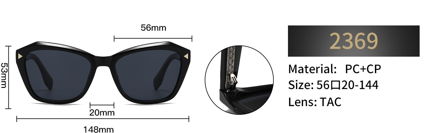 Polarized Square Sunglasses – 2369 - Image 2