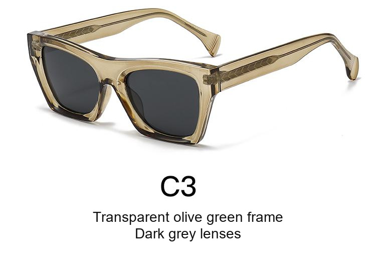 2371 — C3: Transparent olive green frame / Dark grey lenses