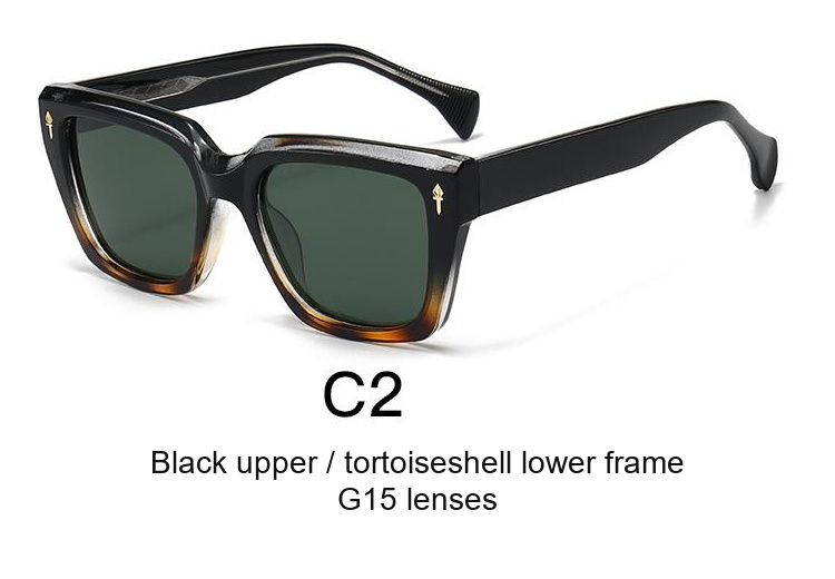 2372 — C2: Black upper / tortoiseshell lower frame / G15 lenses