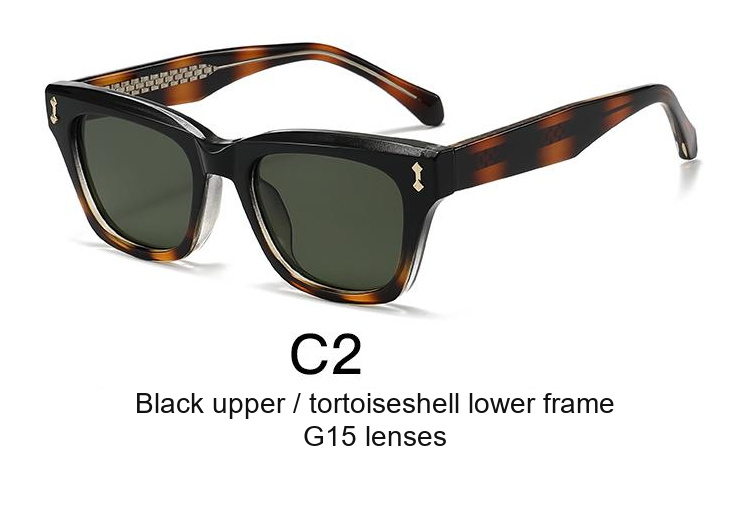 2376 — C2: Black upper / tortoiseshell lower frame / G15 lenses