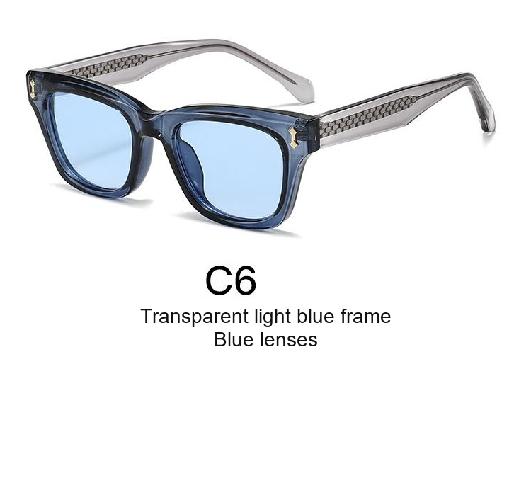 2376 — C6: Transparent light blue frame / Blue lenses