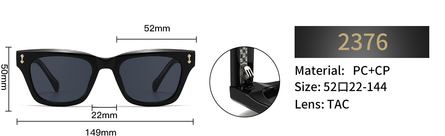 Polarized Rectangular Sunglasses – 2376 - Image 2