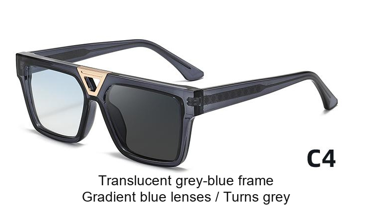 2379 — C4: Translucent grey-blue frame / Gradient blue lenses / darkens to Grey