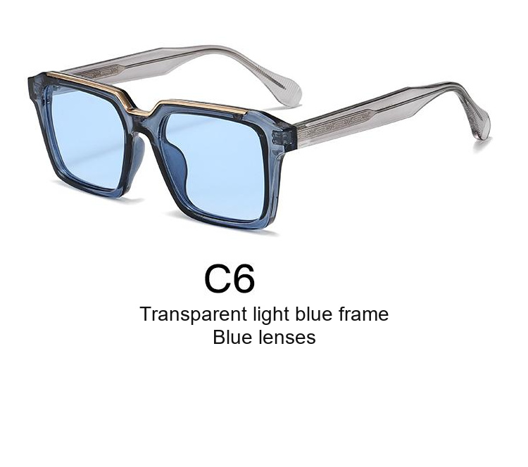 2381 — C6: Transparent light blue frame / Blue lenses