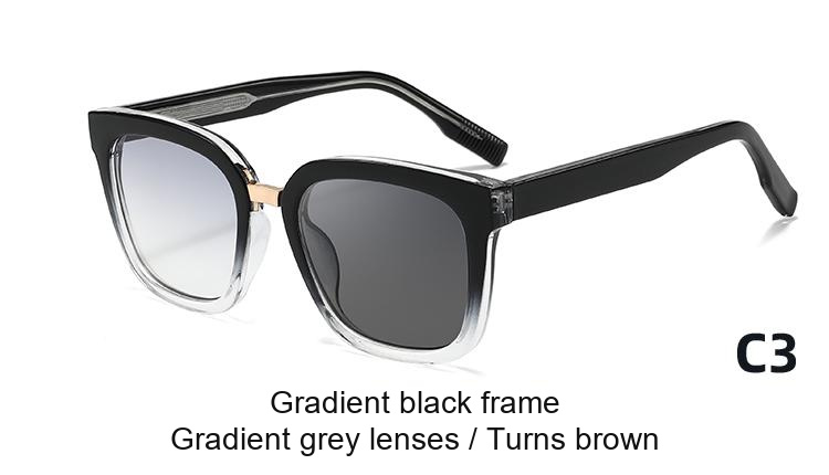 2383 — C3: Gradient black frame / Gradient grey lenses / darkens to Brown