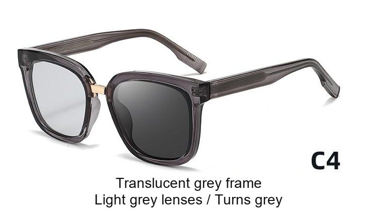 2383 — C4: Translucent grey frame / Light grey lenses / darkens to Grey