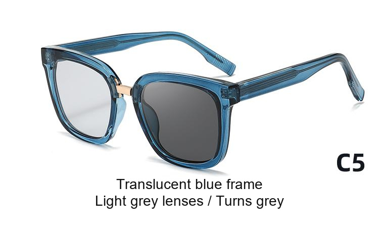 2383 — C5: Translucent blue frame / Light grey lenses / darkens to Grey
