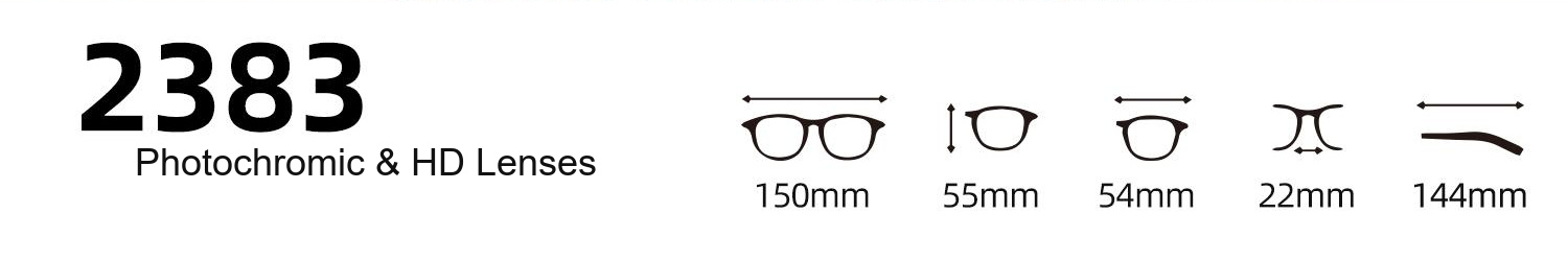 Photochromic Polarized Square Sunglasses – 2383 - Image 2