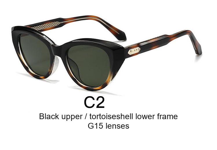 2391 — C2: Black upper / tortoiseshell lower frame / G15 lenses