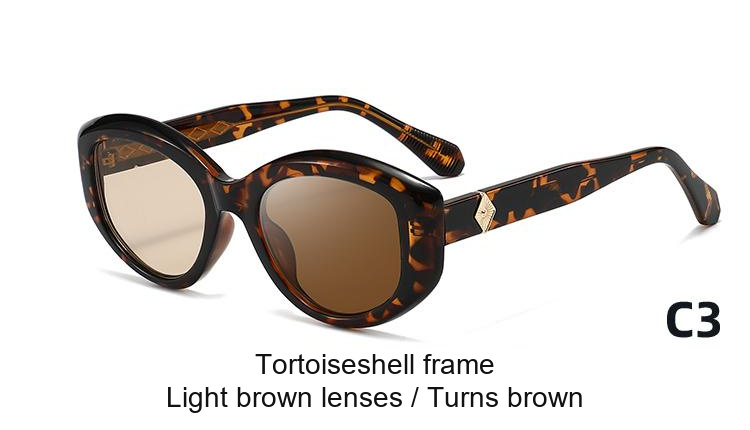 2393 — C3: Tortoiseshell frame / Light brown lenses / darkens to Brown